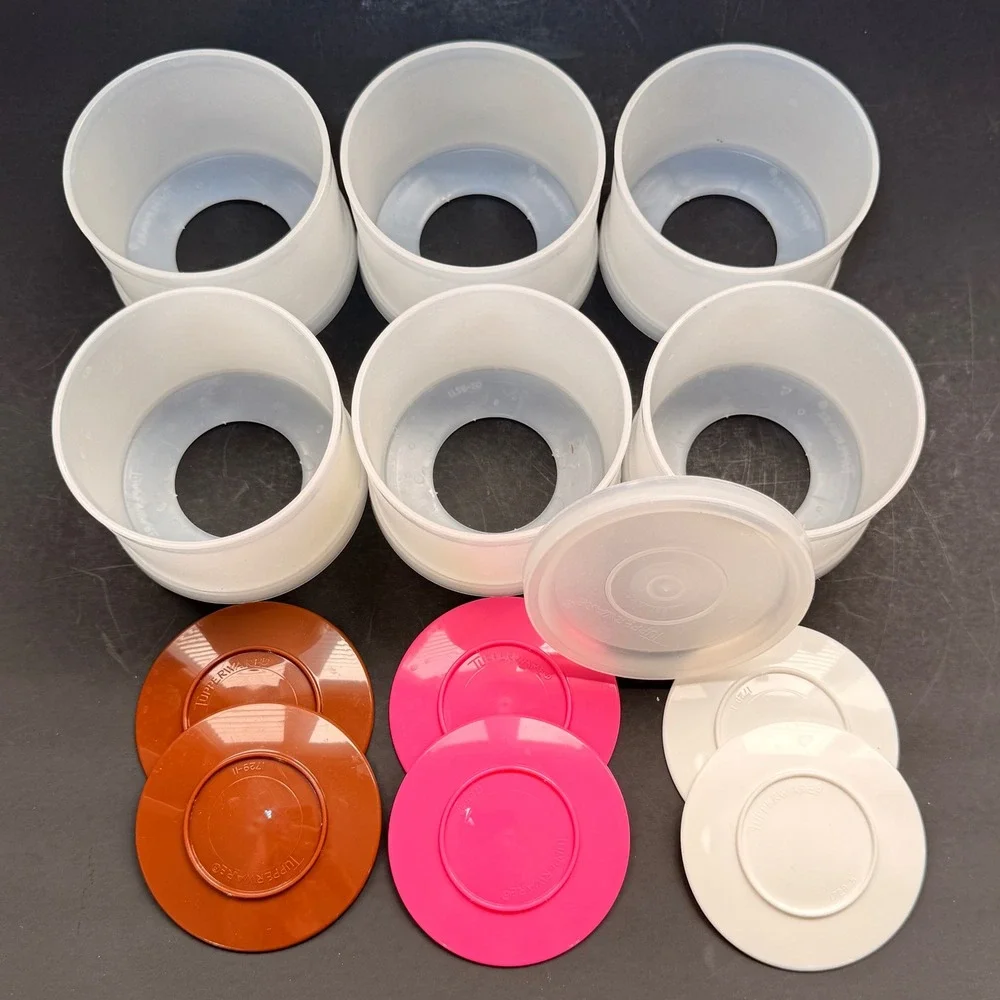 Vintage Tupperware Ice Cream Sandwich Maker Set 1728 1729 Stackable 13pc Retro